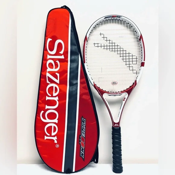 Pristine SLAZENGER TYPE TWO NK Tennis Racket w/ Racquet Cover + NEW Comfort Grip - Picture 1 of 13